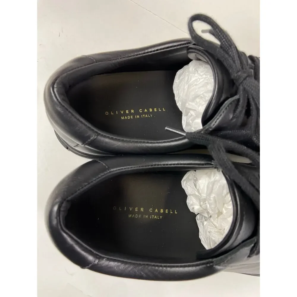 Oliver Cabell Low 1 Leather Sneaker Jet Black Mens Size 44/ US 11